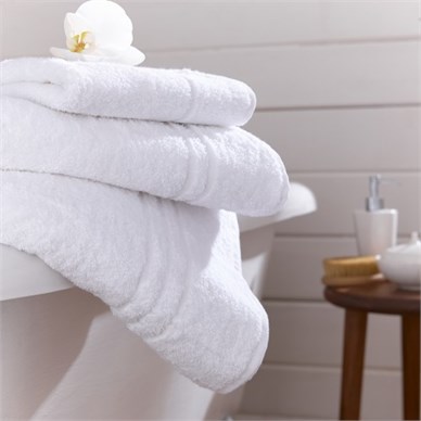 Nimbus 500gsm Turkish Hand Towel  50x100cm 100% Cotton White Header Bars