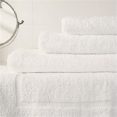 DUNHAM HAND TOWEL WHITE 50x90cm PLAIN WHITE HEADER